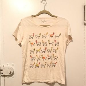 J. Crew Collector Tee ft. Alpacas sz. S